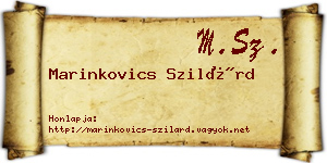 Marinkovics Szilárd névjegykártya