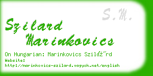 szilard marinkovics business card